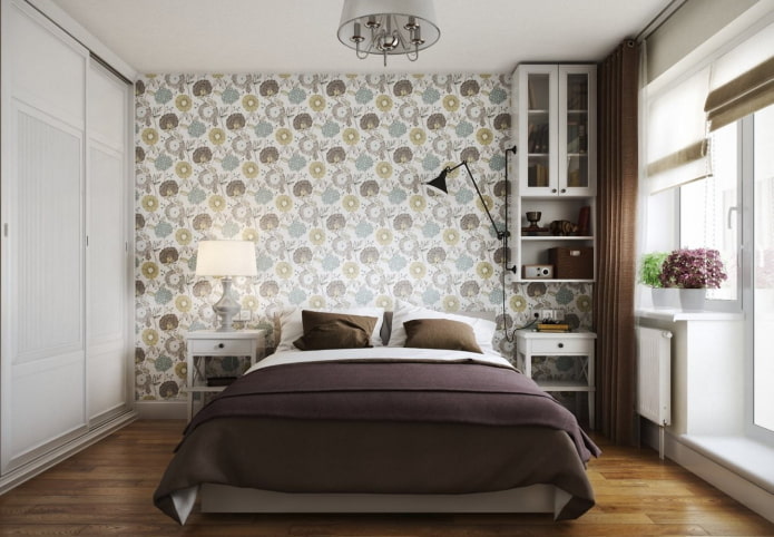 design della zona notte all'interno di un appartamento di 40 metri quadrati
