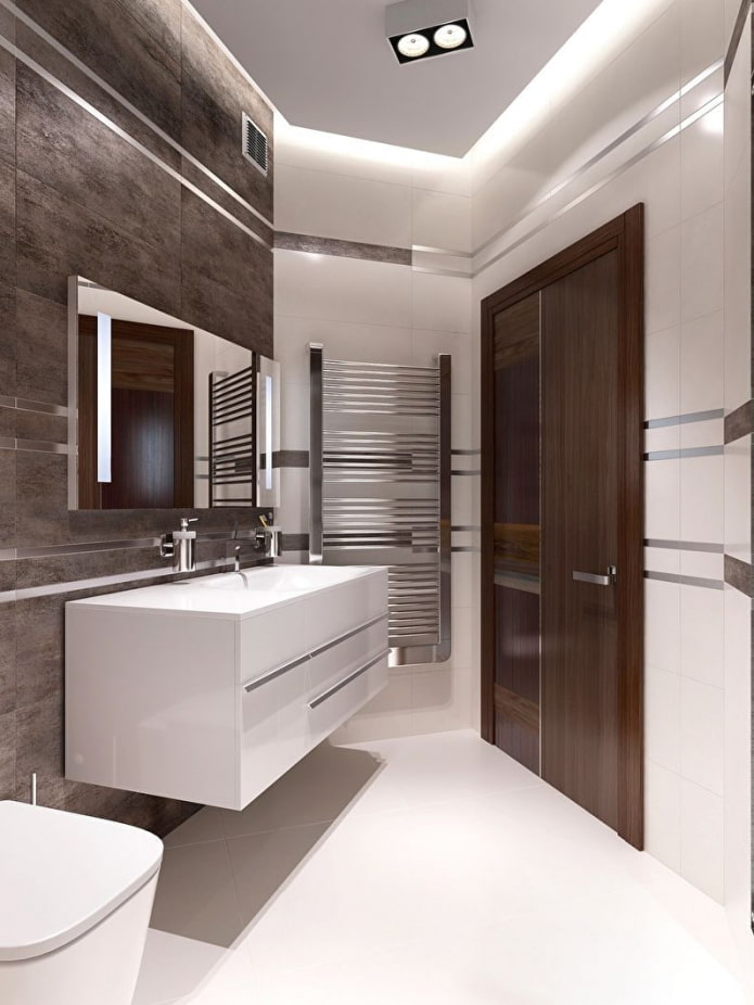 design del bagno all'interno di un appartamento di 40 quadrati