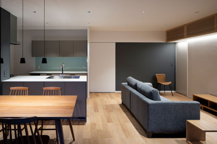 Monolocale in stile minimalista