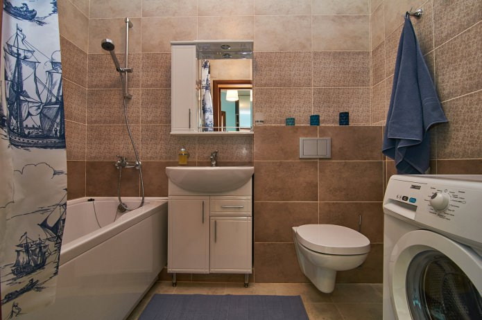 Bagno in un appartamento di 44 mq