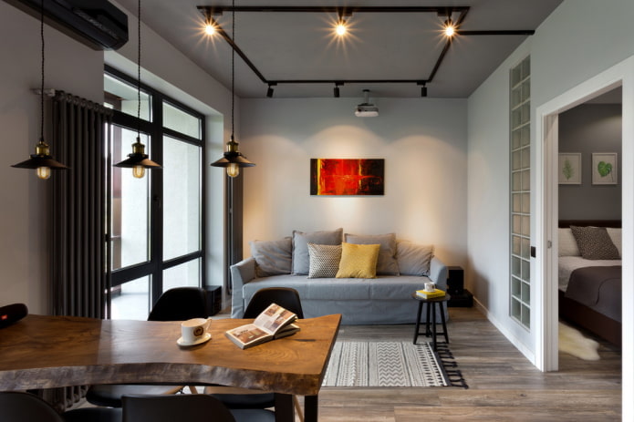 design degli interni di un appartamento di 45 metri quadrati