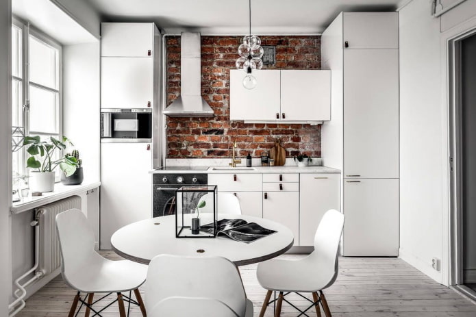 Interno di un appartamento di 45 metri quadrati in stile scandinavo