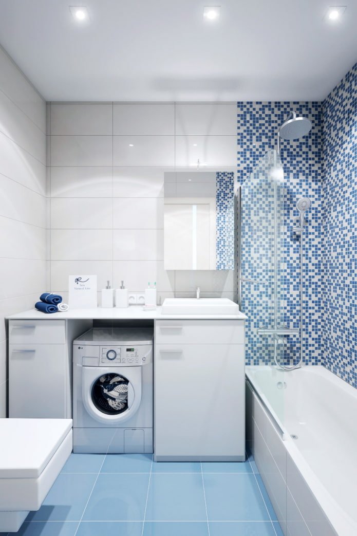 Bagno in un bilocale di 46 m