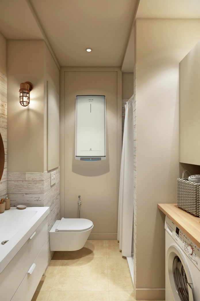 Bagno nei toni del beige