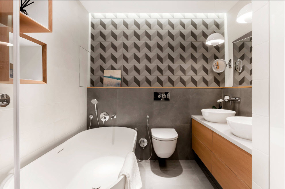 interno del bagno in un appartamento di 50 metri quadrati