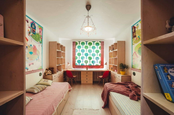 interno della cameretta per bambini in un appartamento di 50 metri quadrati
