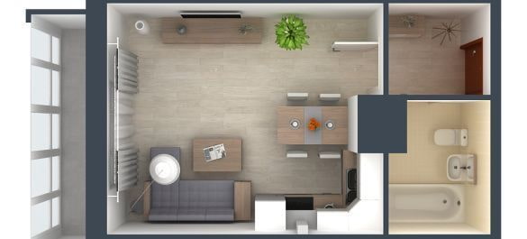 Disposizione studio 20 mq.