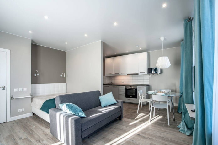 Stile scandinavo con accenti blu