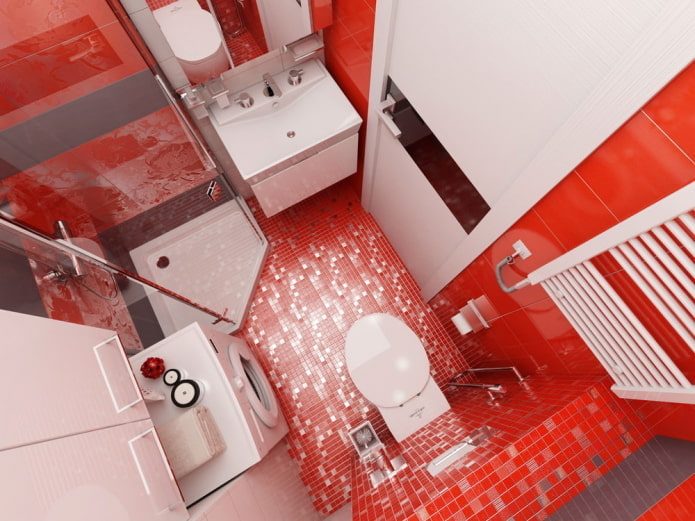 interno del bagno nel monolocale