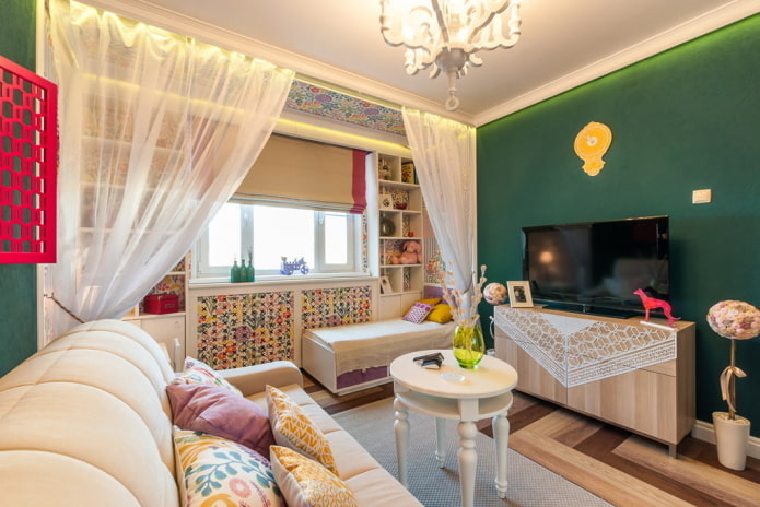 Angolo per bambini all'interno di un monolocale