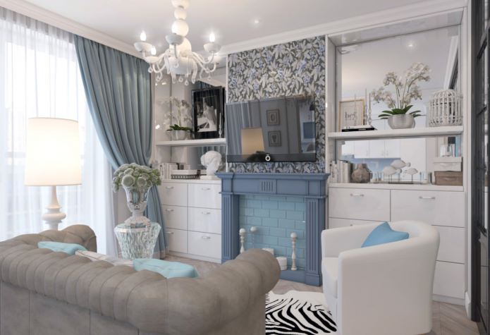 progetto di design di un appartamento in stile neoclassico