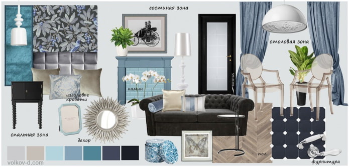 progetto di design in stile neoclassico