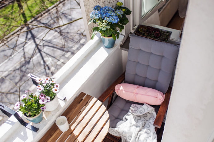 design del balcone aperto