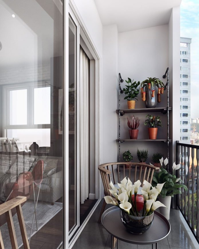 accogliente balcone non vetrato