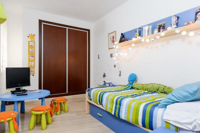 Cameretta moderna per bambini per un bambino
