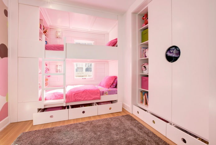 cameretta rosa per due bambine