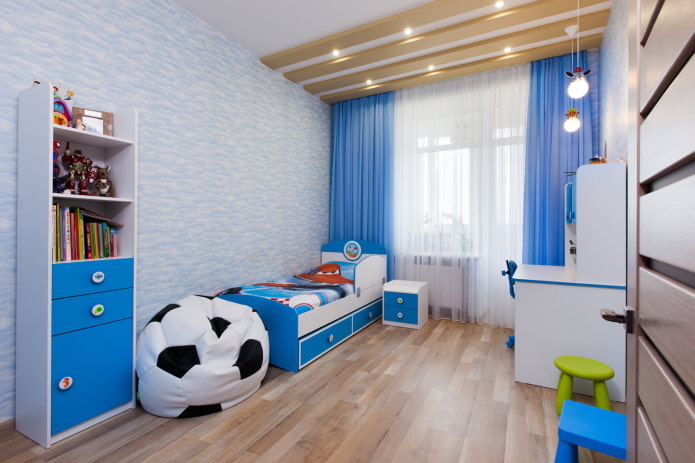 travi del soffitto nella cameretta dei bambini