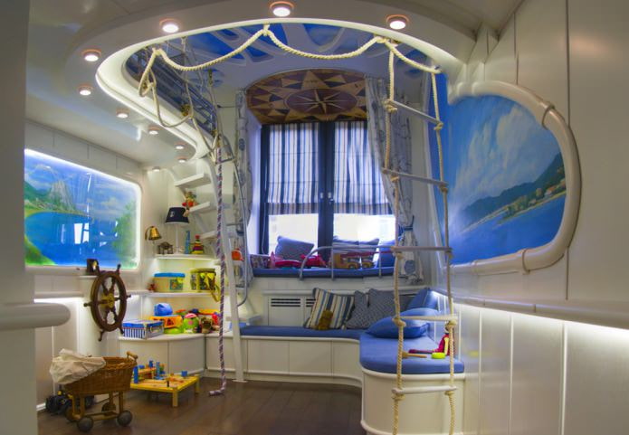 Cameretta per bambini in stile marino