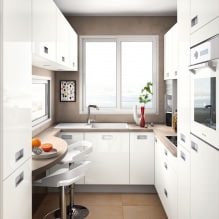 Progetto di piccola cucina con bancone bar-2