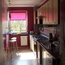 Progetto di piccola cucina con bancone bar-3
