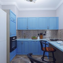 Piccola cucina design con bancone bar-5