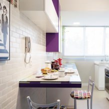 Progetto di una piccola cucina con bancone bar-7