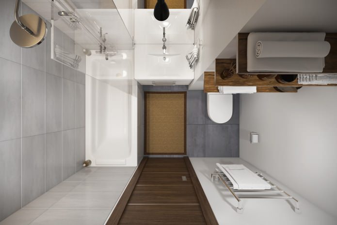 interno del bagno in un monolocale