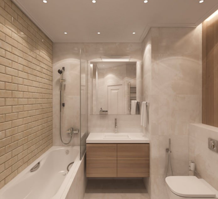 bagno in un monolocale di 50 mq