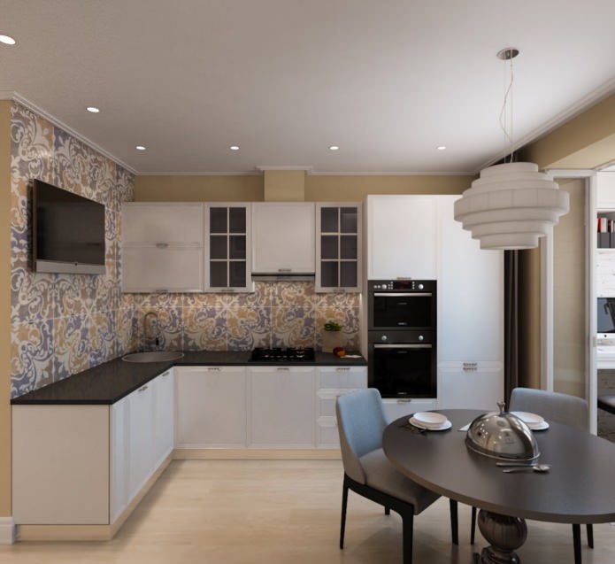 cucina in un monolocale di 50 mq