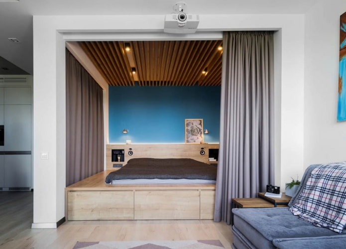 letto in una nicchia