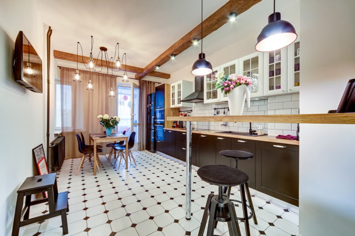 due travi sul soffitto