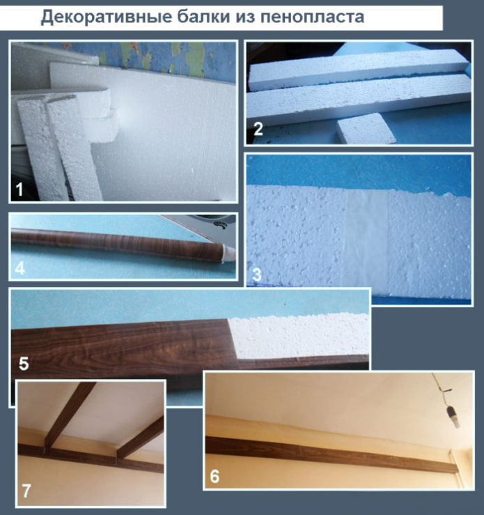 come realizzare travi decorative in schiuma
