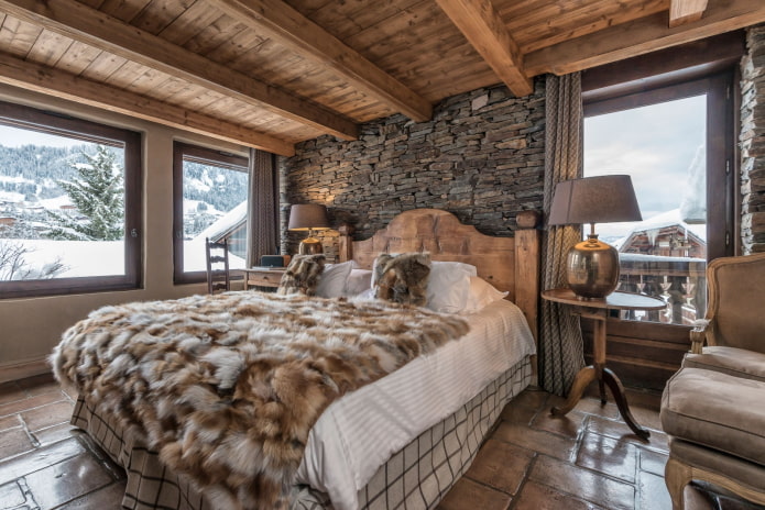design del soffitto in stile chalet