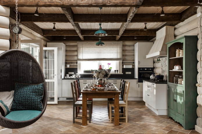 soffitto in stile country