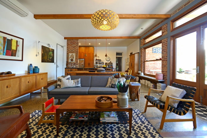 design del soffitto in stile retrò