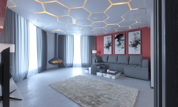 design insolito del soffitto negli interni