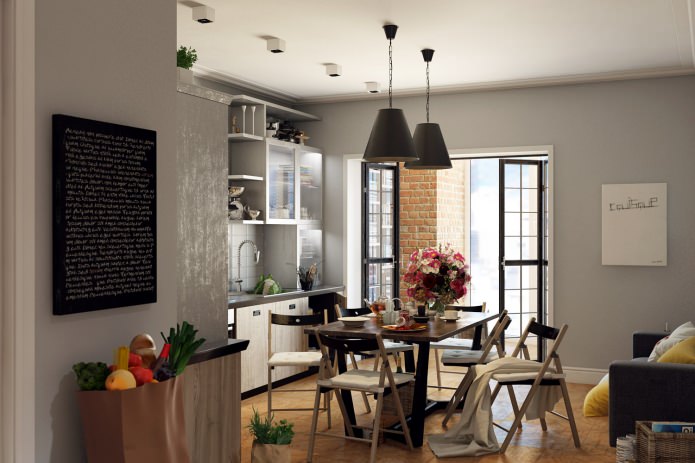 cucina-sala da pranzo