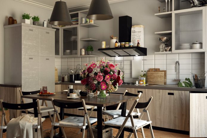 cucina-sala da pranzo