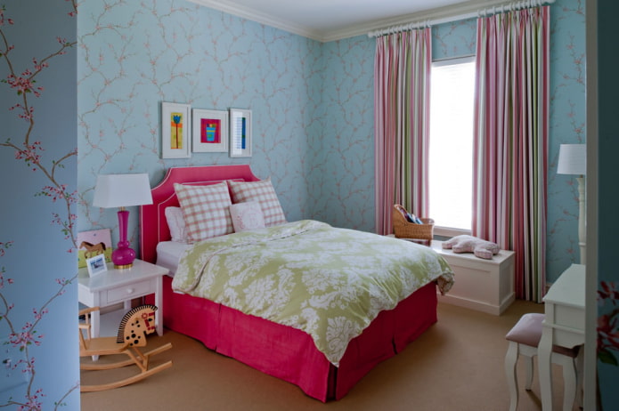cameretta rosa e blu
