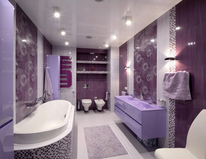 Design del bagno rettangolare