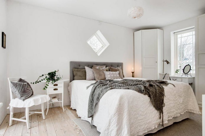 Camera da letto scandinava