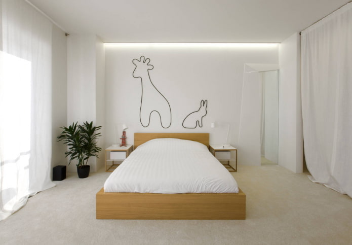 Camera da letto in stile minimalista