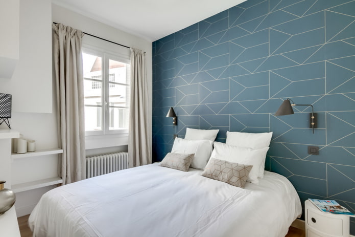camera da letto 9 quadrati in stile scandinavo