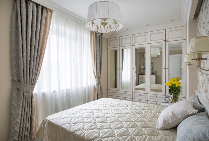 camera da letto 9 quadrati in stile classico