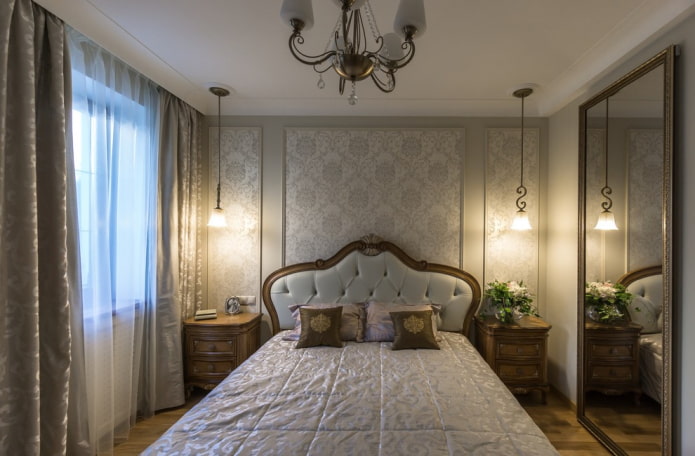 camera da letto 9 quadrati in stile classico