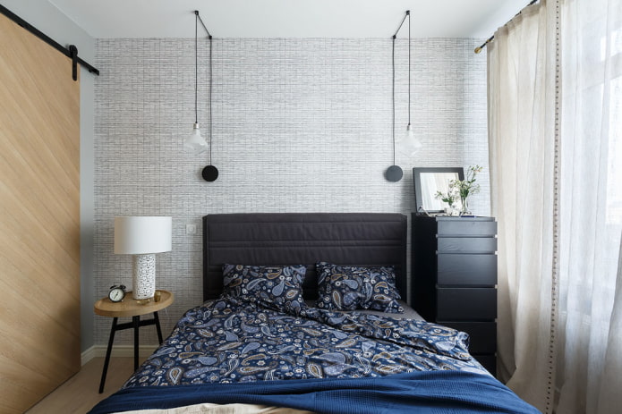 camera da letto di 9 metri quadrati in stile moderno