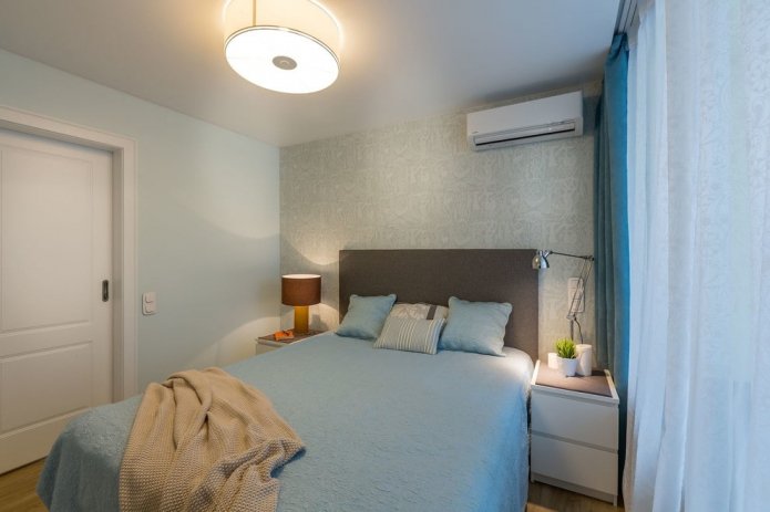 disposizione della camera da letto in un edificio di Krusciov