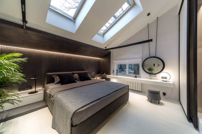 camera da letto con zona studio