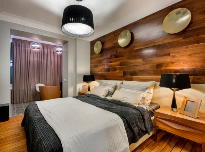 Laminato sulla parete della camera da letto