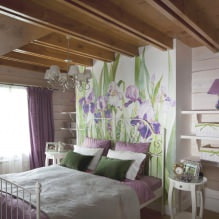 Progettazione della parete della camera da letto: selezione dei colori, opzioni di finitura, 130 foto nell'interno-13